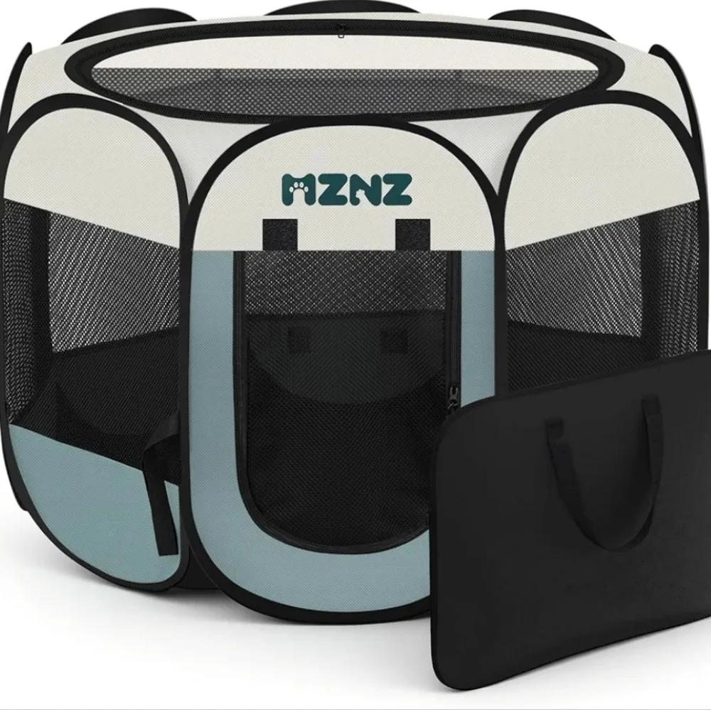 NWT small dog, puppy, cat, small pet playpen. Foldable cage with carrying case.